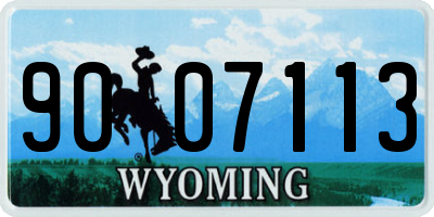 WY license plate 9007113