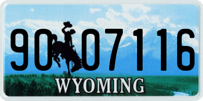 WY license plate 9007116