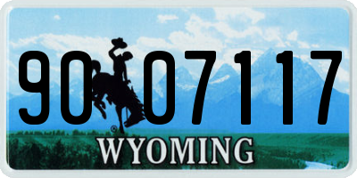 WY license plate 9007117