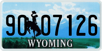 WY license plate 9007126