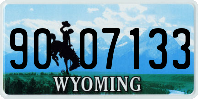 WY license plate 9007133