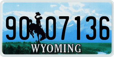 WY license plate 9007136