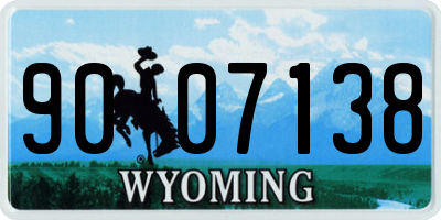 WY license plate 9007138