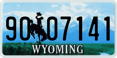 WY license plate 9007141
