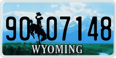 WY license plate 9007148