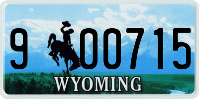 WY license plate 900715