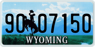 WY license plate 9007150