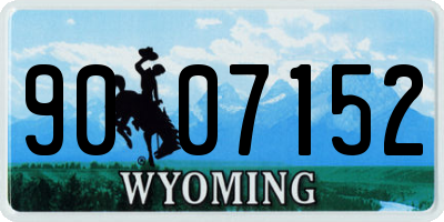 WY license plate 9007152