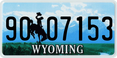 WY license plate 9007153