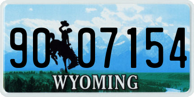 WY license plate 9007154