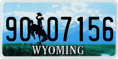 WY license plate 9007156