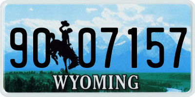 WY license plate 9007157