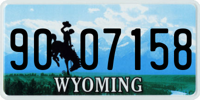WY license plate 9007158