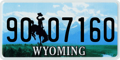WY license plate 9007160