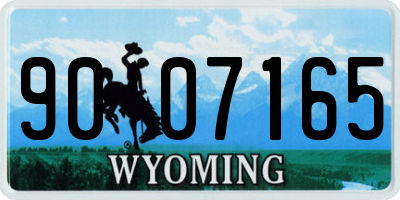 WY license plate 9007165