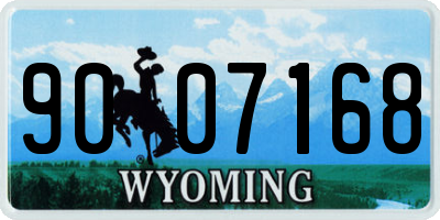 WY license plate 9007168