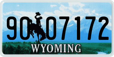 WY license plate 9007172