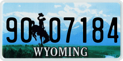 WY license plate 9007184