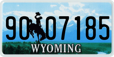 WY license plate 9007185