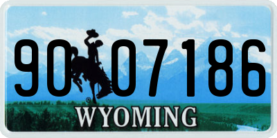 WY license plate 9007186