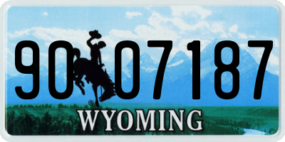 WY license plate 9007187