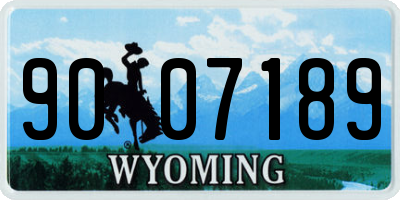 WY license plate 9007189