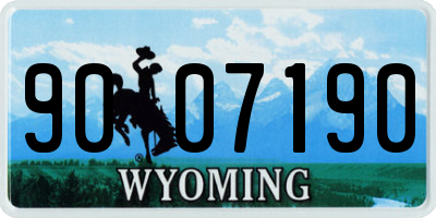 WY license plate 9007190