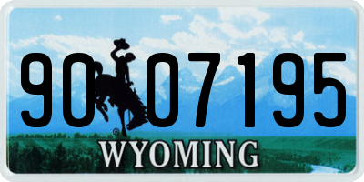 WY license plate 9007195