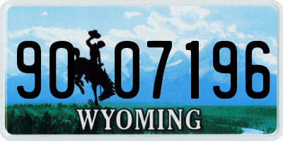WY license plate 9007196