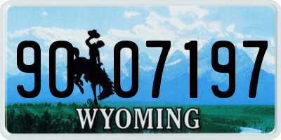 WY license plate 9007197