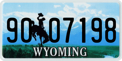 WY license plate 9007198