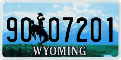 WY license plate 9007201
