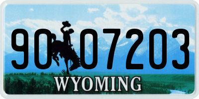 WY license plate 9007203