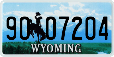 WY license plate 9007204