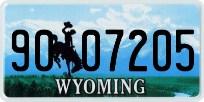 WY license plate 9007205