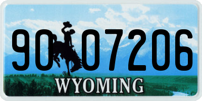 WY license plate 9007206