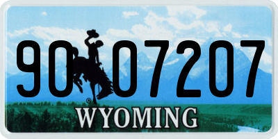WY license plate 9007207