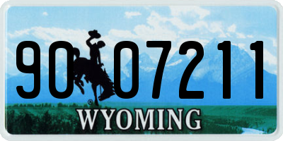 WY license plate 9007211