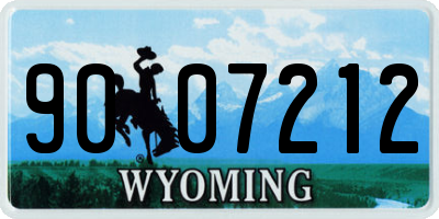 WY license plate 9007212