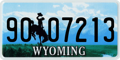 WY license plate 9007213