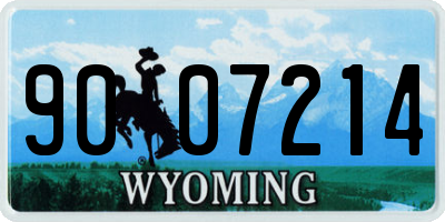 WY license plate 9007214