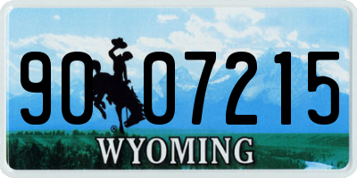 WY license plate 9007215