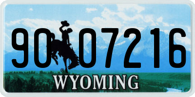 WY license plate 9007216