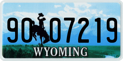 WY license plate 9007219