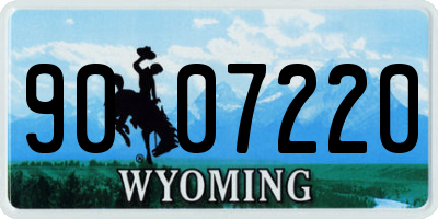 WY license plate 9007220