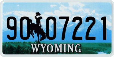 WY license plate 9007221