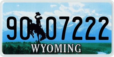 WY license plate 9007222