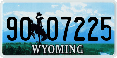 WY license plate 9007225