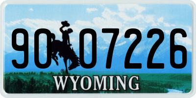 WY license plate 9007226