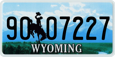 WY license plate 9007227